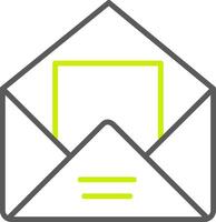 Envelope Line Two Color Icon vector