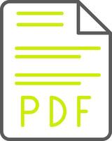 Pdf Line Two Color Icon vector