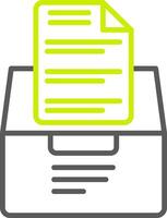 Document File Line Two Color Icon vector