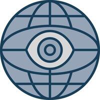 Internet Line Filled Grey Icon vector