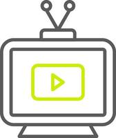 Television Line Two Color Icon vector