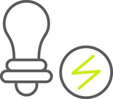 Energy Saving Line Two Color Icon vector