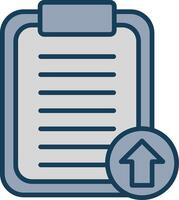 Notepad Line Filled Grey Icon vector