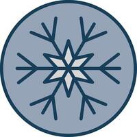 Snowflake Line Filled Grey Icon vector