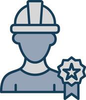 Engineering Line Filled Grey Icon vector