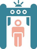Metal Detector Glyph Two Color Icon vector