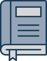 Bookmark Line Filled Grey Icon vector