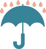 Keep Dry Glyph Two Color Icon vector