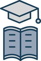 Learning Management Line Filled Grey Icon vector