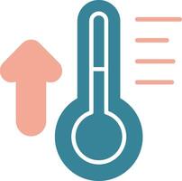 Thermometer Glyph Two Color Icon vector