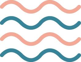 Waves Glyph Two Color Icon vector