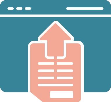 navegador web glifo icono de dos colores vector