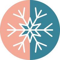 Snowflake Glyph Two Color Icon vector
