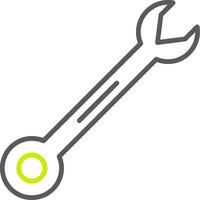 Wrench Line Two Color Icon vector
