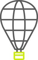 Hot Air Balloon Line Two Color Icon vector