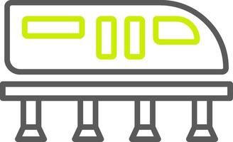 Monorail Line Two Color Icon vector