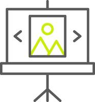 Slideshow Line Two Color Icon vector
