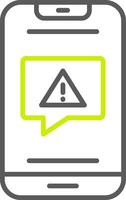 Alert Line Two Color Icon vector