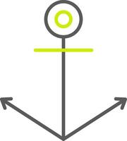 Anchor Line Two Color Icon vector
