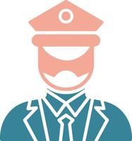 Captain Of Ship Glyph Two Color Icon vector