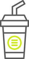 Cold Drink Line Two Color Icon vector