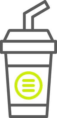 Cold Drink Line Two Color Icon