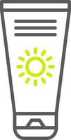 Sun Cream Line Two Color Icon vector