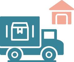 Home Delivery Glyph Two Color Icon vector