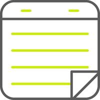 Sticky Notes Line Two Color Icon vector