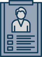 Employee Data Line Filled Grey Icon vector