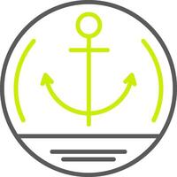 Anchor Line Two Color Icon vector