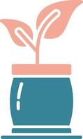 Plant Glyph Two Color Icon vector