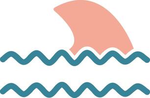 Ocean Waves Glyph Two Color Icon vector