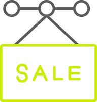 Sale Line Two Color Icon vector