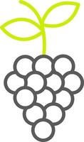 Grapes Line Two Color Icon vector