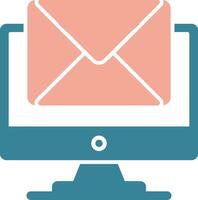 Mail Glyph Two Color Icon vector
