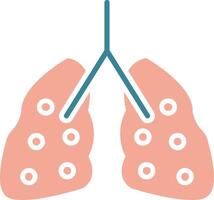 Pulmonology Glyph Two Color Icon vector