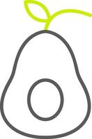 Avocado Line Two Color Icon vector