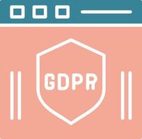 Gdpr Glyph Two Color Icon vector