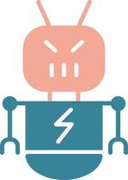 Botnet Glyph Two Color Icon vector