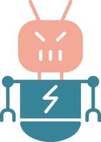 Botnet Glyph Two Color Icon vector