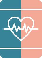 Heart Care Glyph Two Color Icon vector