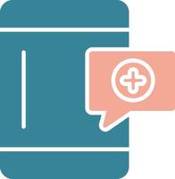 OnGlyph Two Color Medical Help Glyph Two Color Icon vector