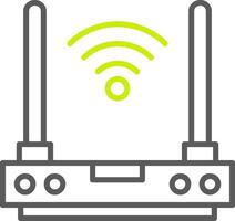 Router Line Two Color Icon vector