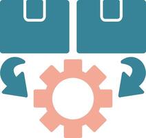 Order Processing Glyph Two Color Icon vector