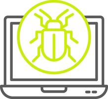 Bug Line Two Color Icon vector