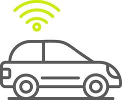 Smart Car Line Two Color Icon vector