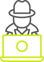 Hacker Line Two Color Icon vector