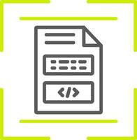 Document Scan Line Two Color Icon vector