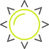 Sun Line Two Color Icon vector